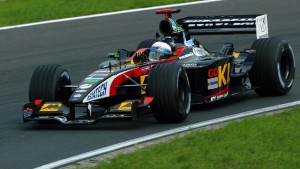 New Super Aguri driver Anthony Davidson in 2002, in one of two appearances for Minardi.